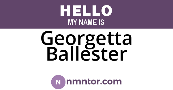 Georgetta Ballester