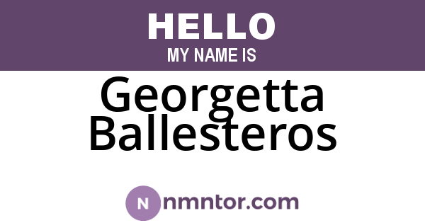 Georgetta Ballesteros