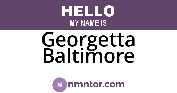 Georgetta Baltimore