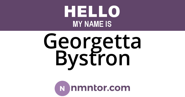 Georgetta Bystron