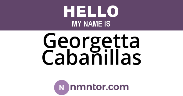 Georgetta Cabanillas