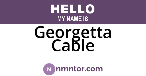 Georgetta Cable