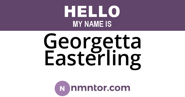 Georgetta Easterling