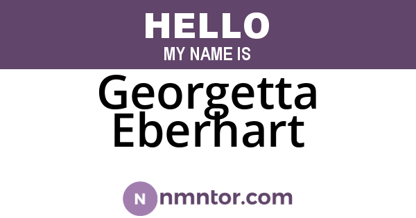 Georgetta Eberhart