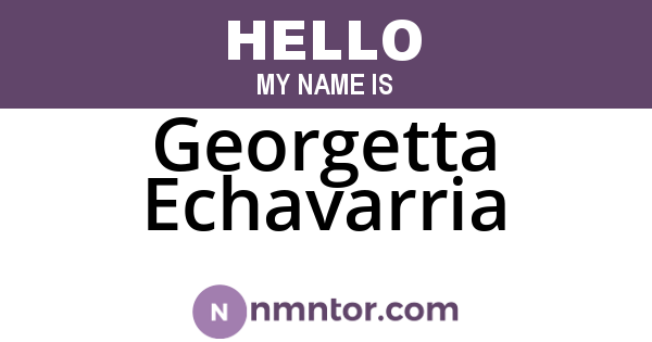 Georgetta Echavarria