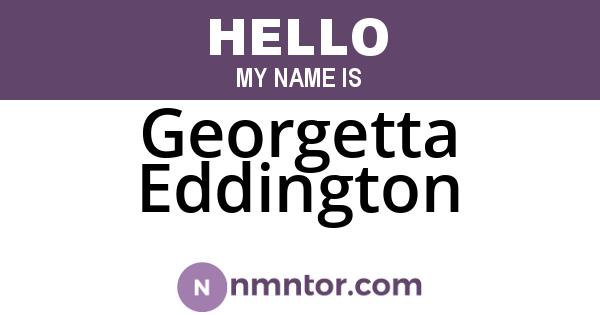 Georgetta Eddington