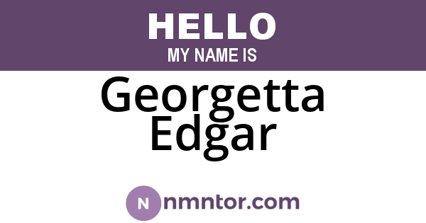Georgetta Edgar