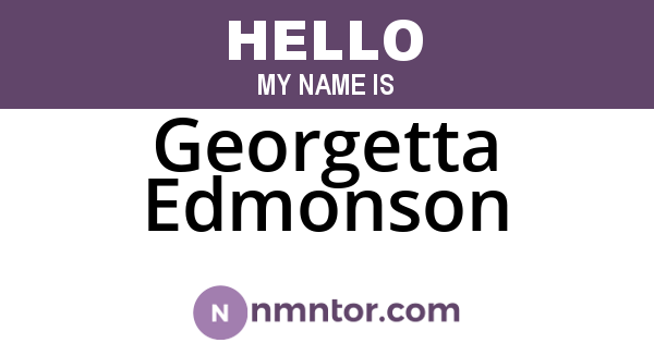 Georgetta Edmonson