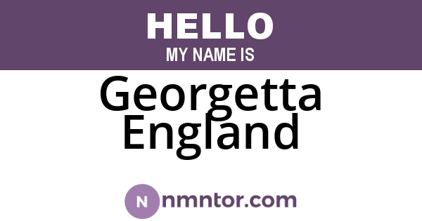Georgetta England