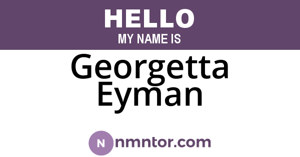 Georgetta Eyman