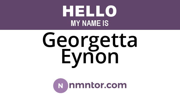 Georgetta Eynon