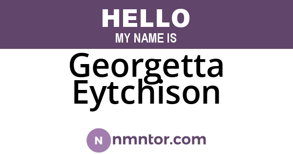 Georgetta Eytchison