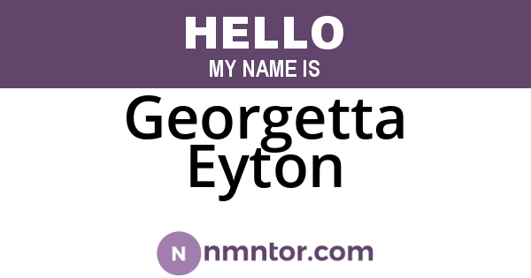 Georgetta Eyton