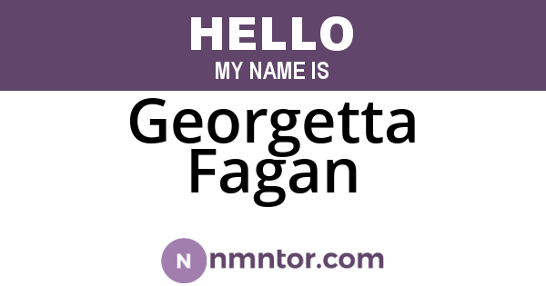 Georgetta Fagan