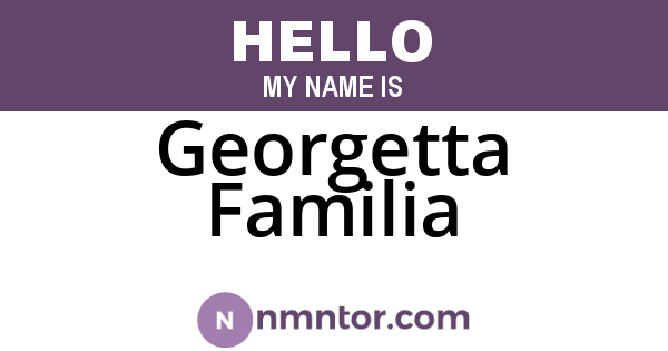 Georgetta Familia