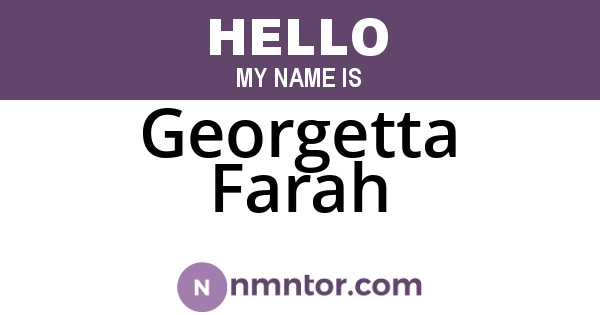 Georgetta Farah