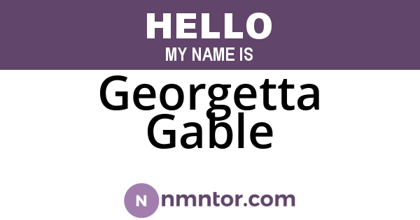 Georgetta Gable