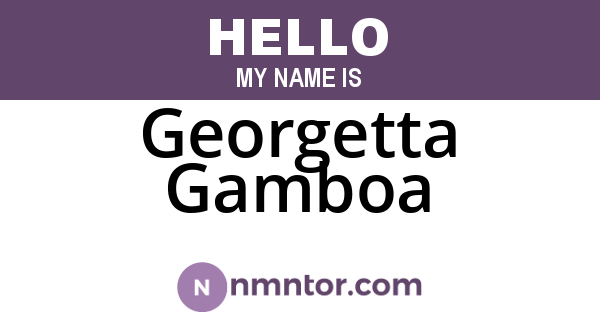 Georgetta Gamboa