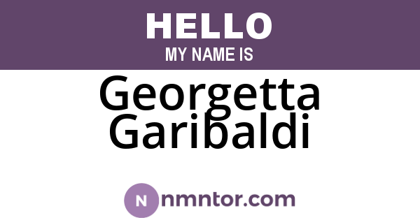Georgetta Garibaldi