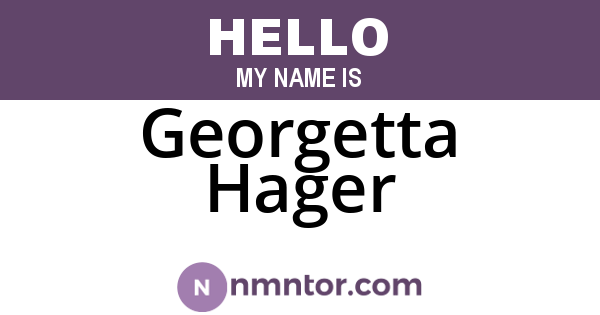 Georgetta Hager