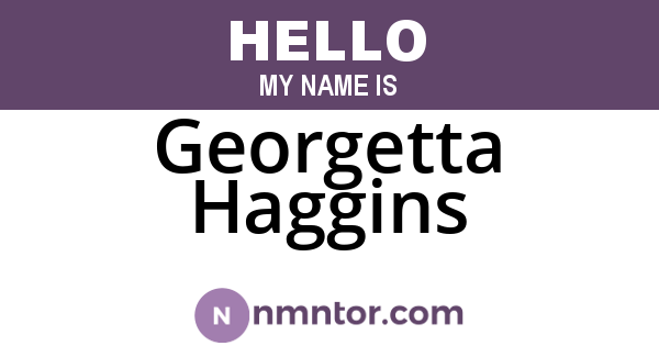 Georgetta Haggins