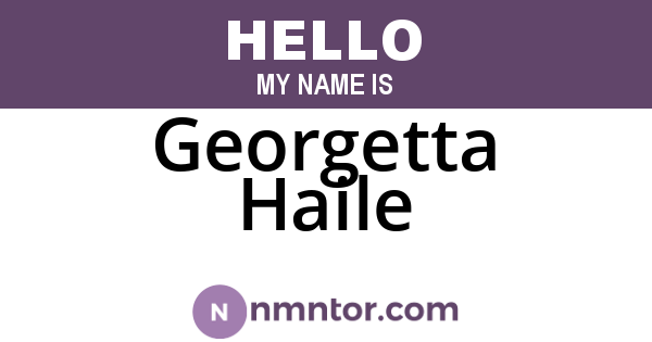 Georgetta Haile