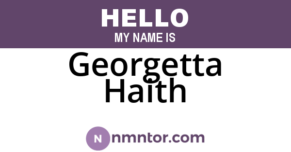 Georgetta Haith