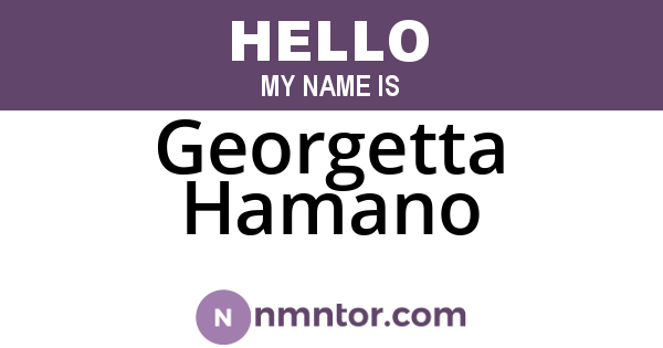 Georgetta Hamano