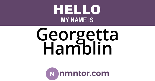 Georgetta Hamblin