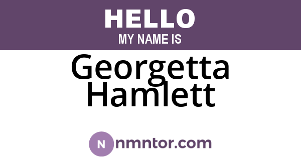Georgetta Hamlett