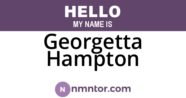 Georgetta Hampton