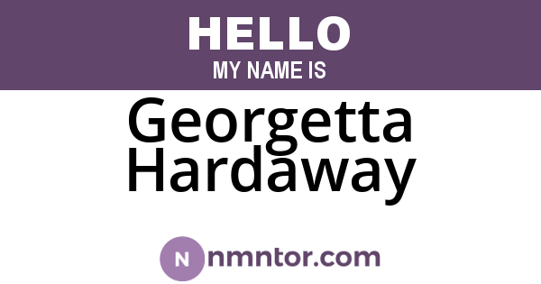 Georgetta Hardaway