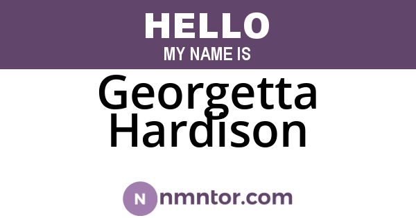 Georgetta Hardison