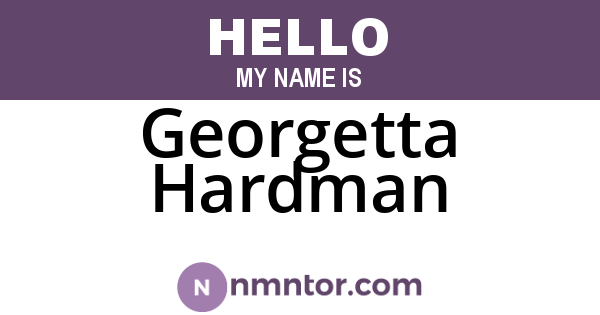 Georgetta Hardman
