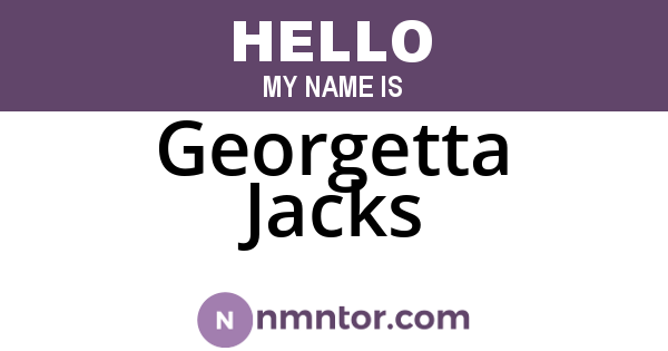 Georgetta Jacks