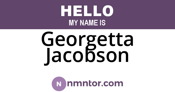 Georgetta Jacobson