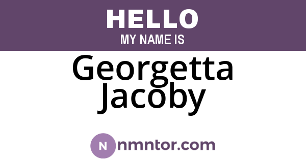 Georgetta Jacoby