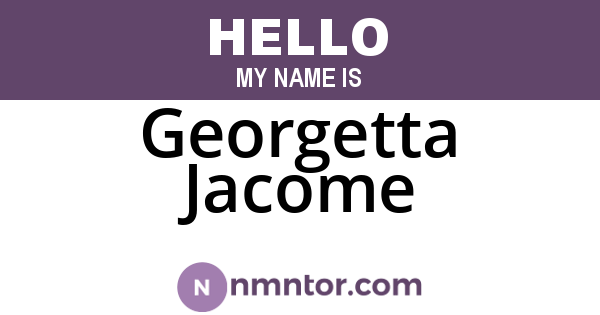 Georgetta Jacome