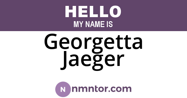 Georgetta Jaeger