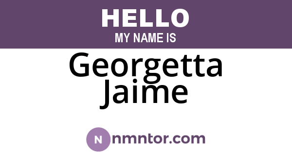 Georgetta Jaime