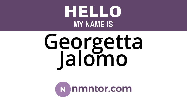 Georgetta Jalomo