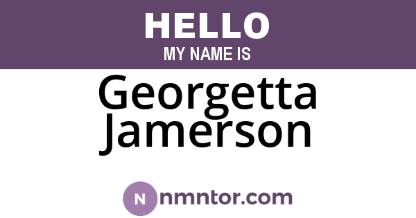Georgetta Jamerson