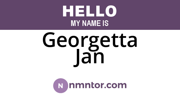 Georgetta Jan