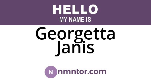 Georgetta Janis