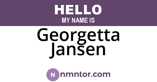 Georgetta Jansen