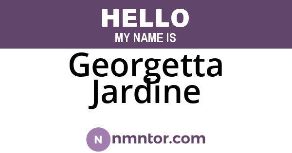Georgetta Jardine