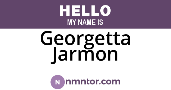 Georgetta Jarmon