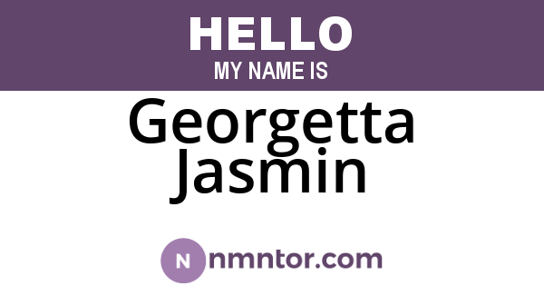 Georgetta Jasmin