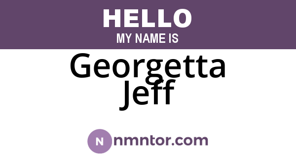 Georgetta Jeff