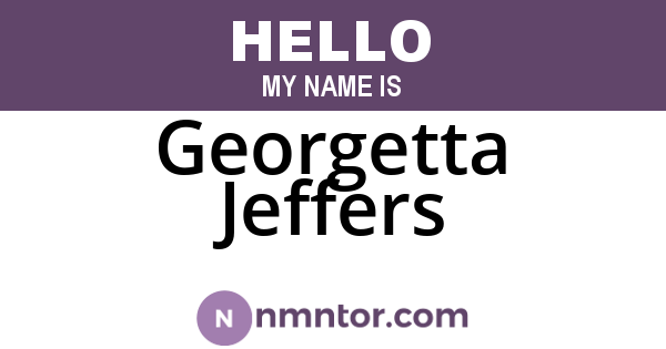 Georgetta Jeffers